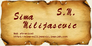 Sima Milijašević vizit kartica